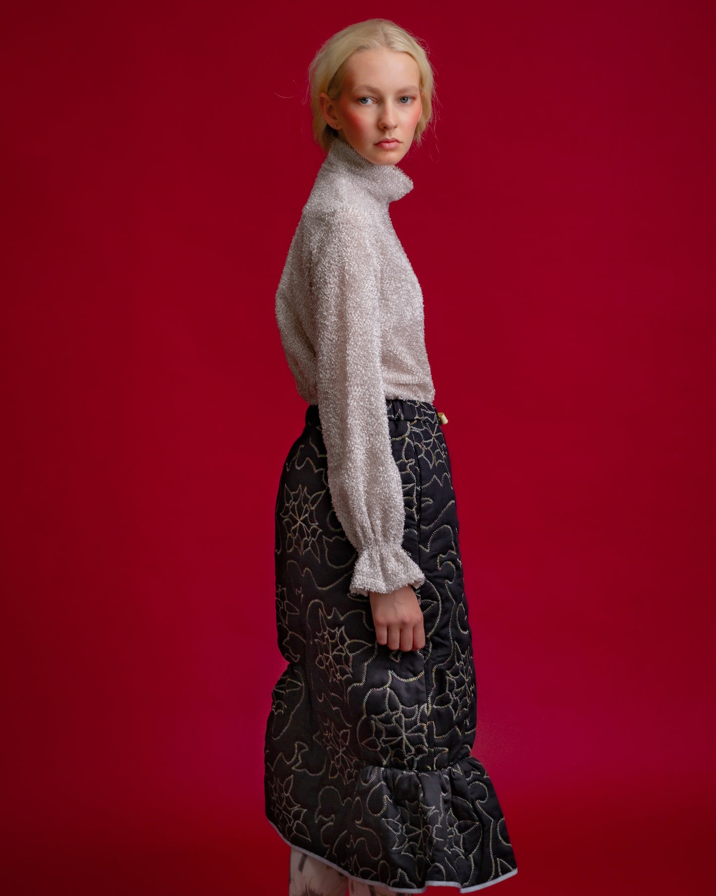 Indian Cut Jacquard Blouse