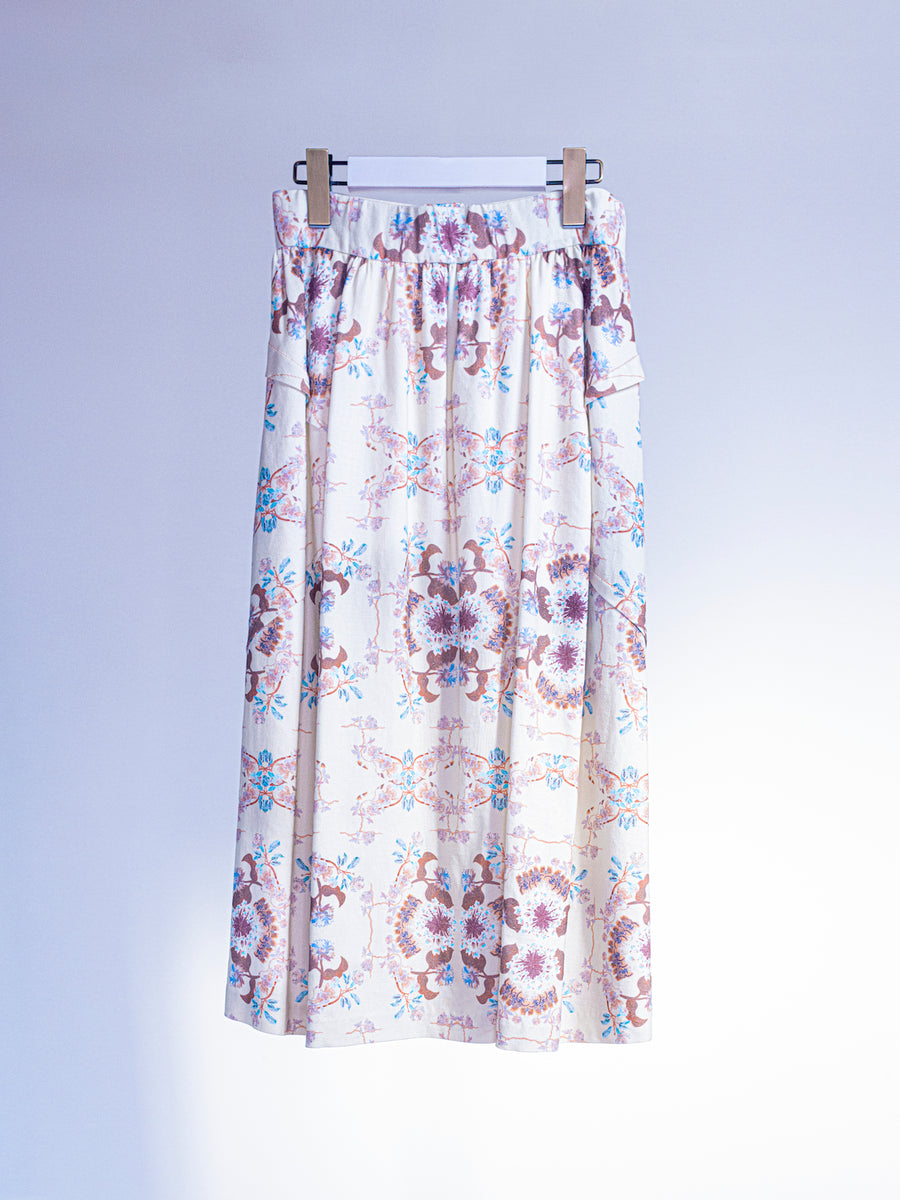 Floral Chinoiserie out tuck skirt – Keiko Nishiyama Official