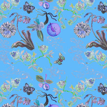 画像をギャラリービューアに読み込む, Rikka Floral Puff sleeve Dress-Azure blue x Green