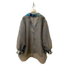 画像をギャラリービューアに読み込む, Organdie Tailor collar Shirt -Navy Blue