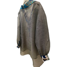 画像をギャラリービューアに読み込む, Organdie Tailor collar Shirt -Navy Blue