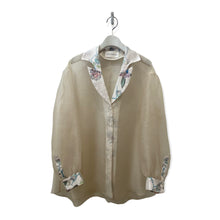 画像をギャラリービューアに読み込む, Organdie Tailor collar Shirt -Beige & pink