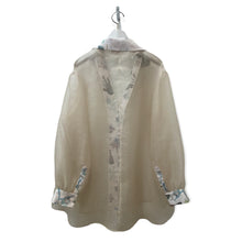 画像をギャラリービューアに読み込む, Organdie Tailor collar Shirt -Beige & pink