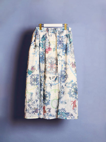 Cosmographia Printed Tuck Flaire Skirt