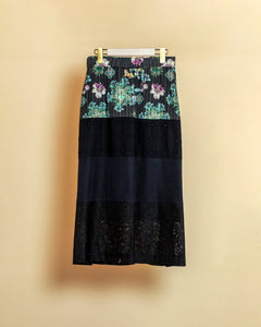 Alchemist lace tight skirt-Black