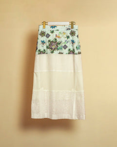 Alchemist lace tight skirt-White