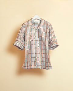 sunlight plaid open collar shirt