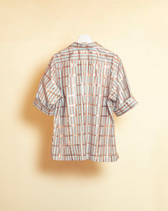 sunlight plaid open collar shirt