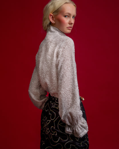 Indian Cut Jacquard Blouse