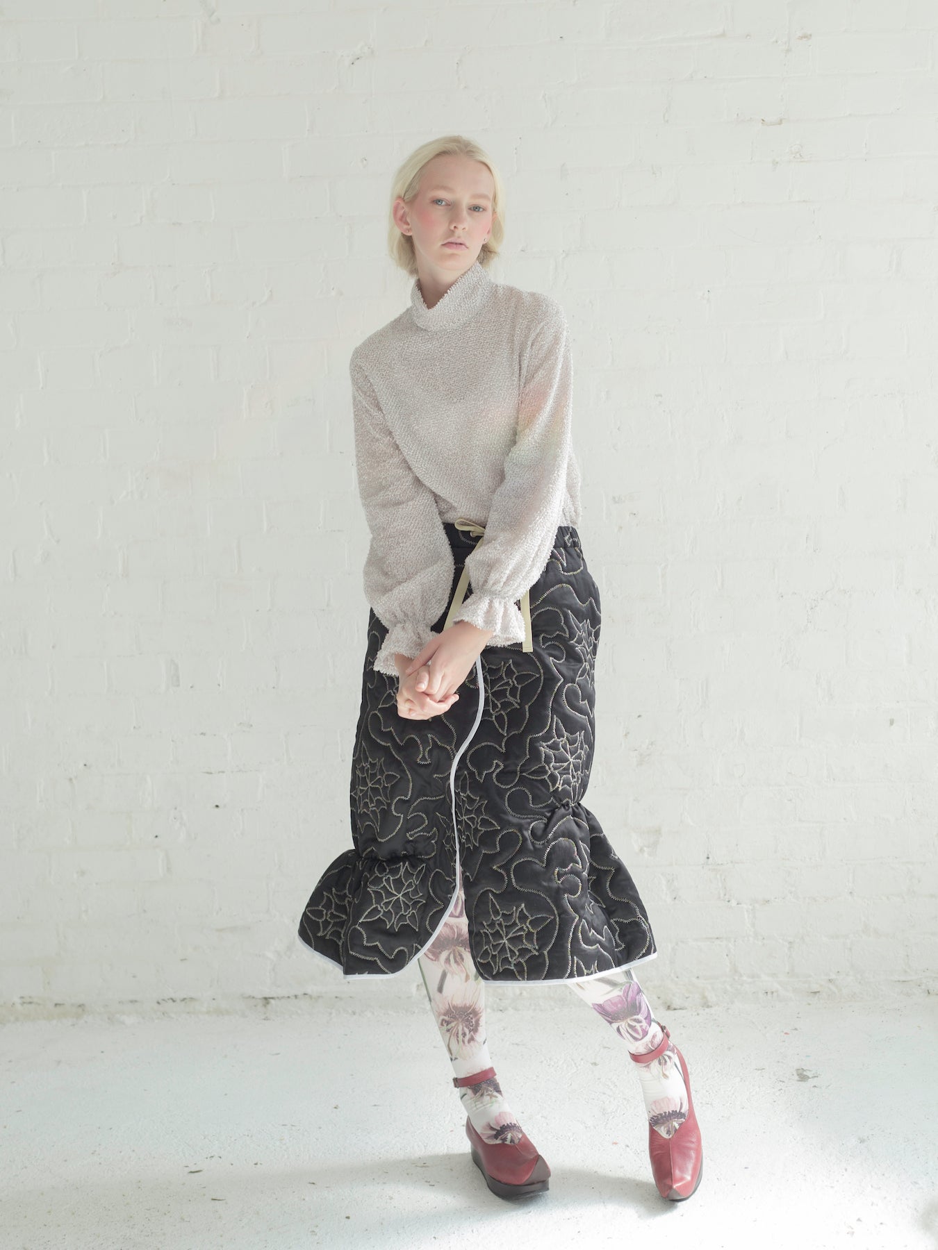 Indian Cut Jacquard Blouse