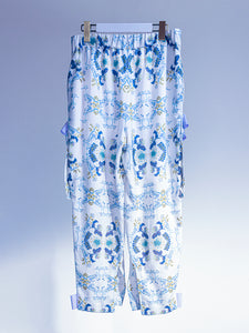 Runic floral chinoiserie cargo Trouser