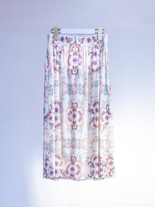 Floral Chinoiserie out tuck skirt
