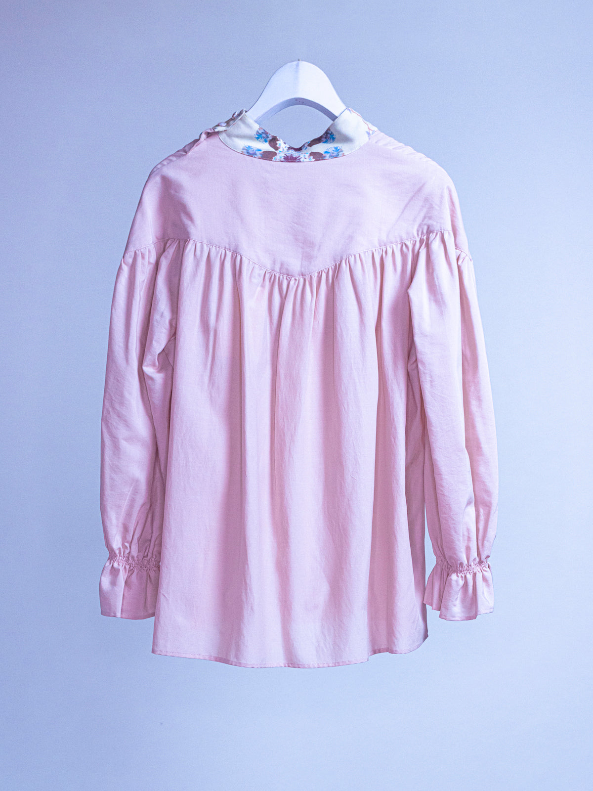 Dropped Gather Sleeve Blouse