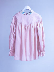 Dropped Gather Sleeve Blouse