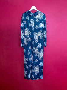 Floating Flower Crest Print Dress