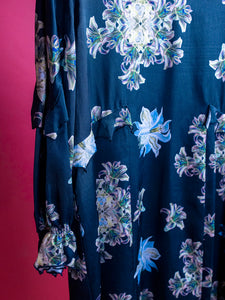Floating Flower Crest Print Dress
