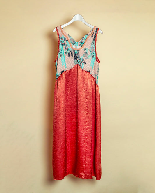 red sea 2way satin dress