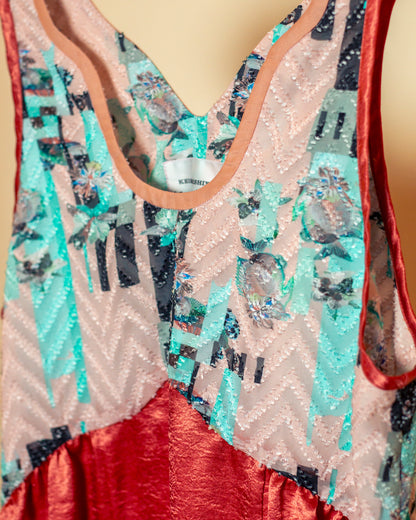 red sea 2way satin dress