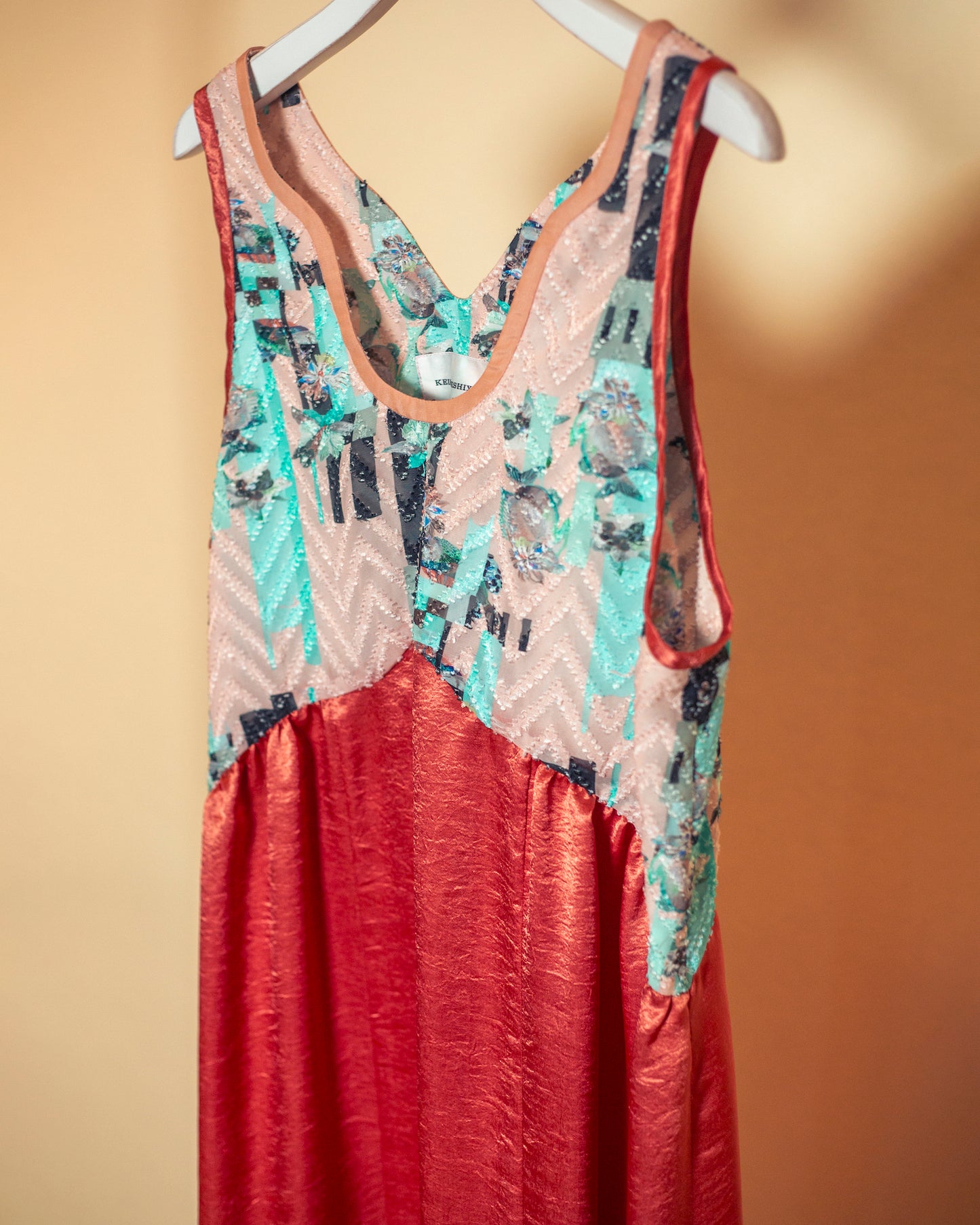 red sea 2way satin dress