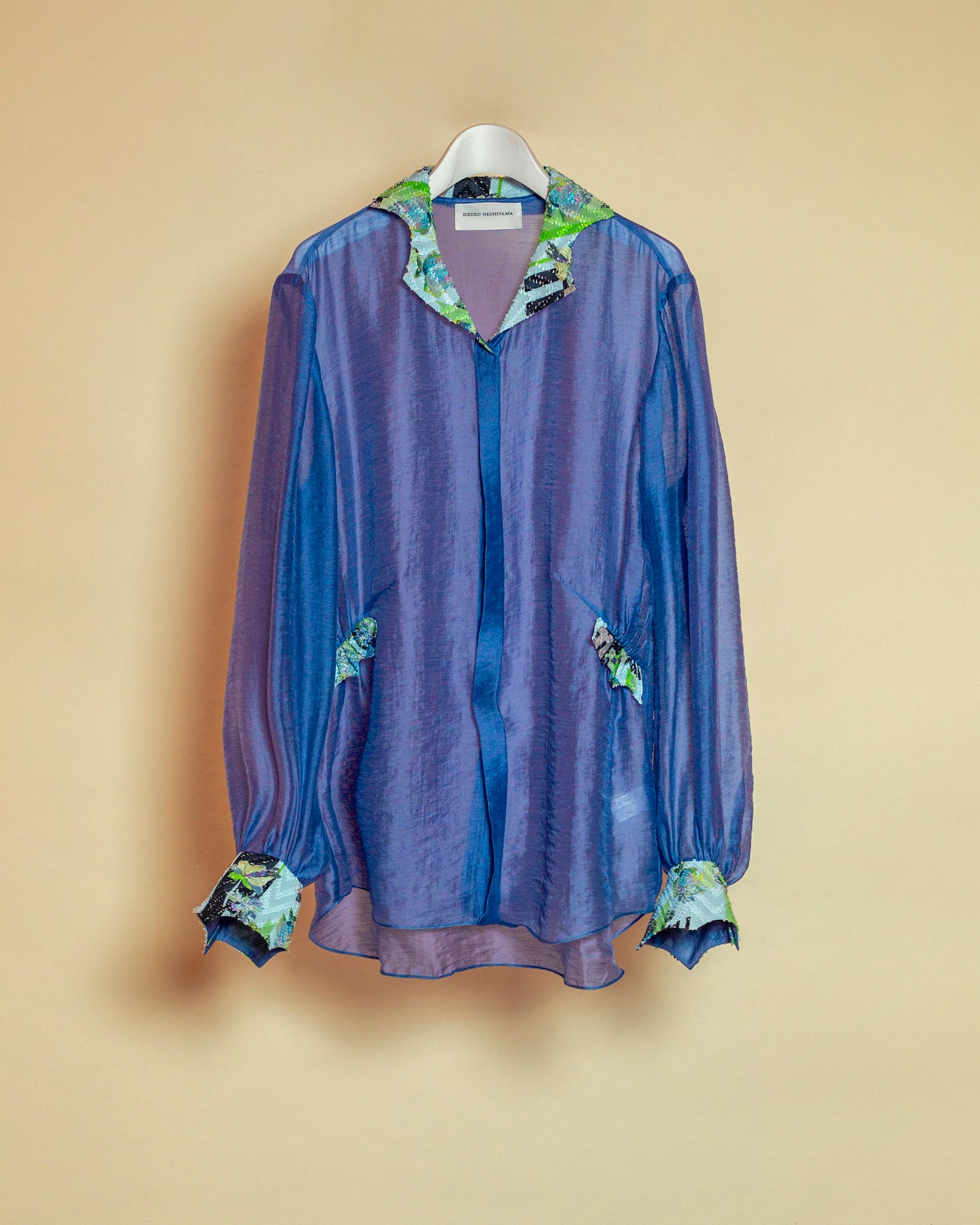 Tropical fish sheer Blouse