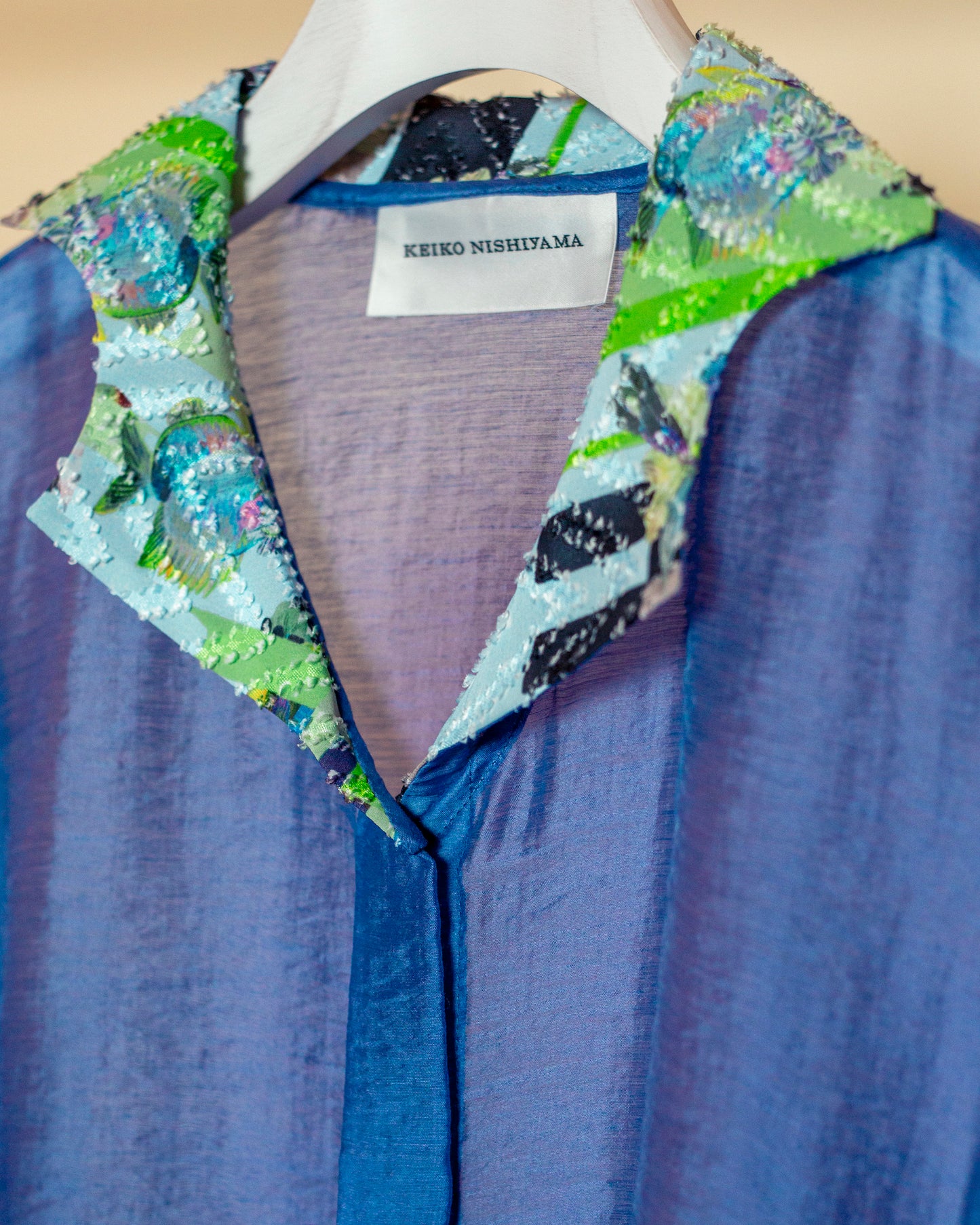 Tropical fish sheer Blouse