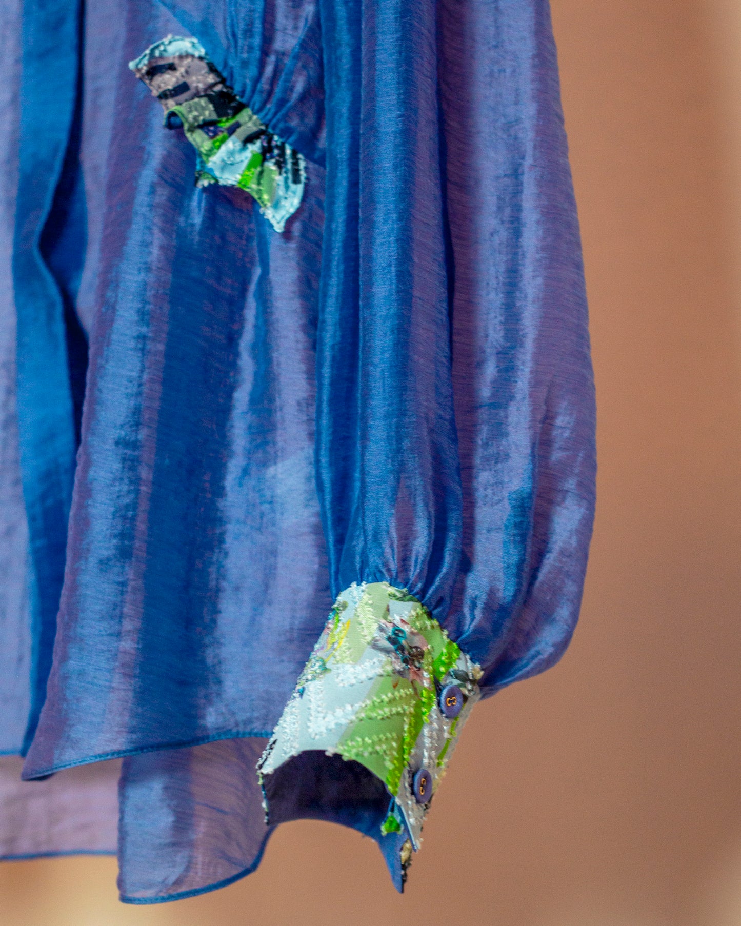 Tropical fish sheer Blouse