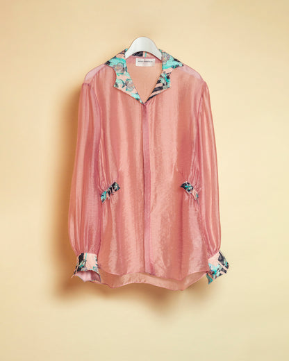 Tropical fish sheer Blouse