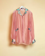 画像をギャラリービューアに読み込む, Tropical fish sheer Blouse

