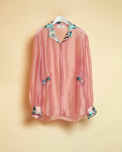 Tropical fish sheer Blouse