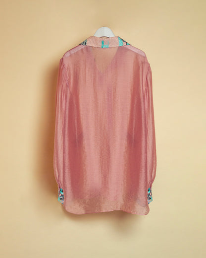 Tropical fish sheer Blouse
