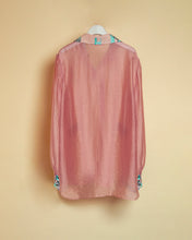 画像をギャラリービューアに読み込む, Tropical fish sheer Blouse
