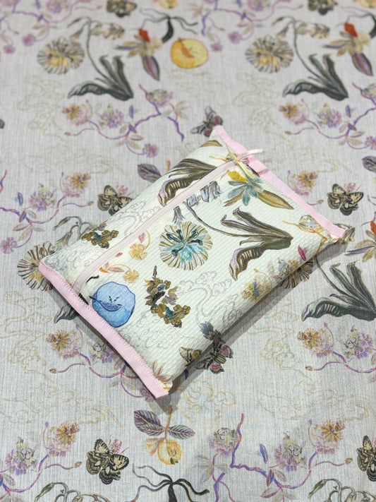 Print Poach Rikka Floral Yellow Pink プリントポーチ・リッカ・フローラル・イエローピンク