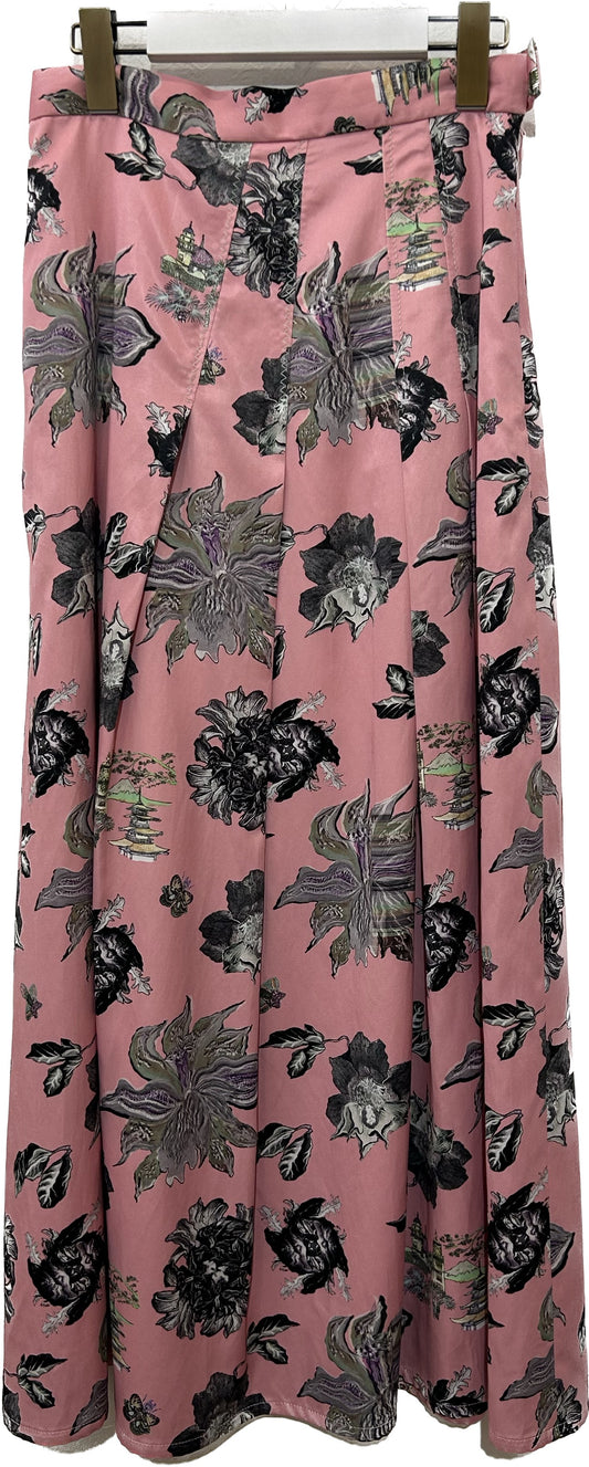 Daydream voyage tuck skirt-Pink