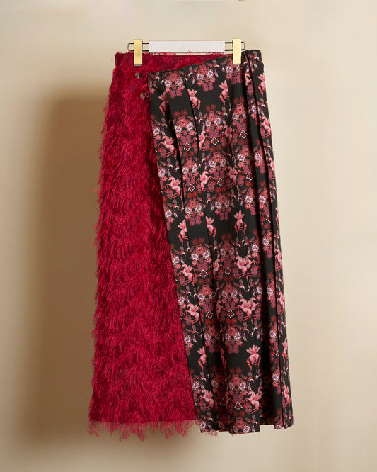 Mythology pleated wrapped skirt