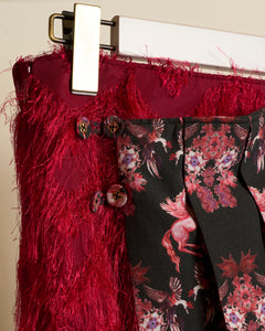 Mythology pleated wrapped skirt