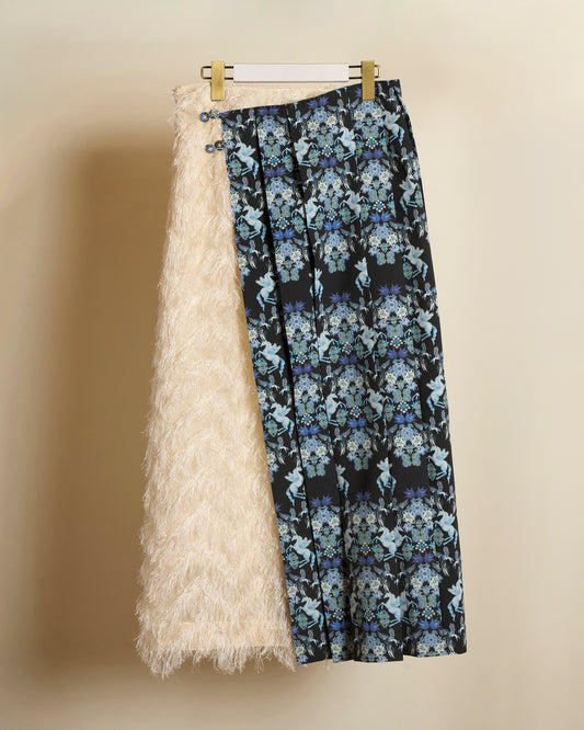 Mythology pleated wrapped skirt