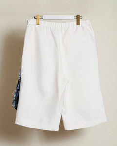 Pleated slash short trouser