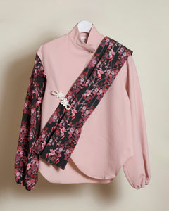 Pleated Sash Blouse