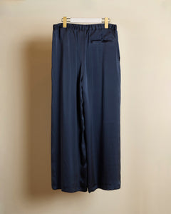 Sigmoid tuck silk wide trouser