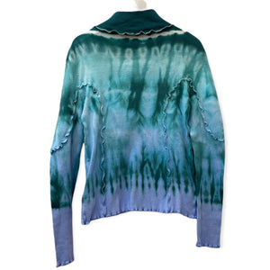 Tie dye Mellow rolled edge Long sleeve top