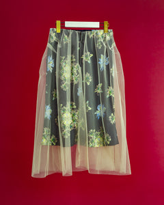 Floating flower Crest print Skirt