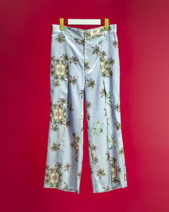 Floating Flower Print Trouser Lavender