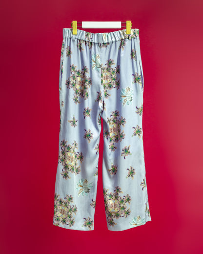Floating Flower Print Trouser Lavender