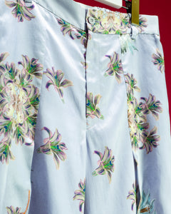 Floating Flower Print Trouser Lavender