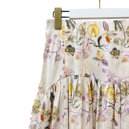 Rikka Floral Tuck Gather Skirt