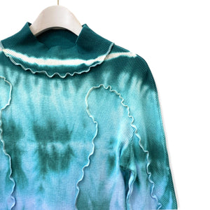 Tie dye Mellow rolled edge Long sleeve top
