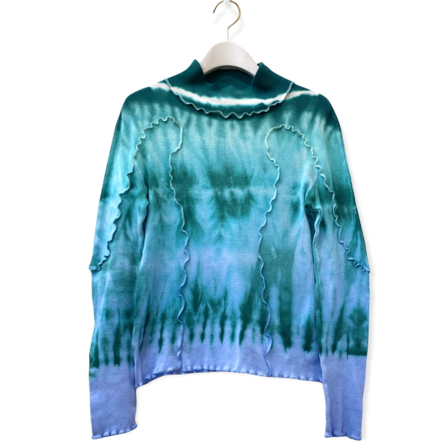 Tie dye Mellow rolled edge Long sleeve top