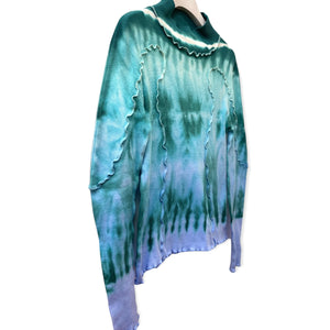 Tie dye Mellow rolled edge Long sleeve top