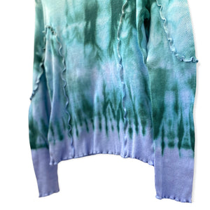 Tie dye Mellow rolled edge Long sleeve top