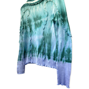Tie dye Mellow rolled edge Long sleeve top